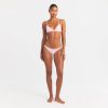 EVERYDAY COTTON TRIANGLE BRALETTE | PEONY ON A MODEL FRONT VIEW @ | FOCUS: 0.0, 1.0, 0.9