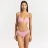 FITS EVERYBODY TRIANGLE BRALETTE | BUBBLE GUM ON A MODEL SIDE VIEW @ | FOCUS: 0.0, 1.0, 0.9