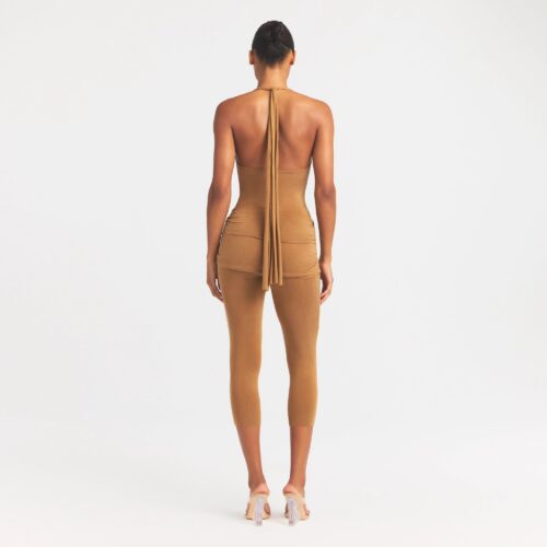 CUPRO JERSEY HALTER BODYSUIT