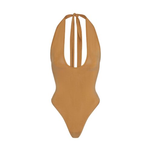 CUPRO JERSEY HALTER BODYSUIT