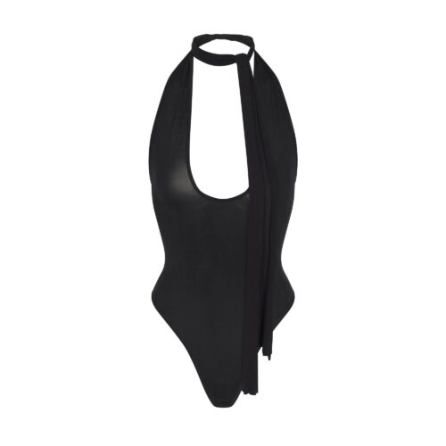 CUPRO JERSEY HALTER BODYSUIT