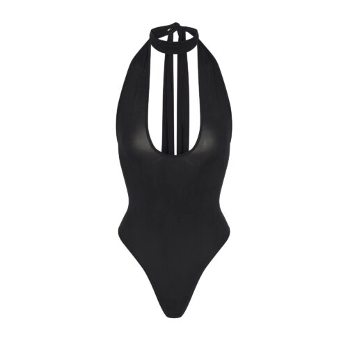 CUPRO JERSEY HALTER BODYSUIT