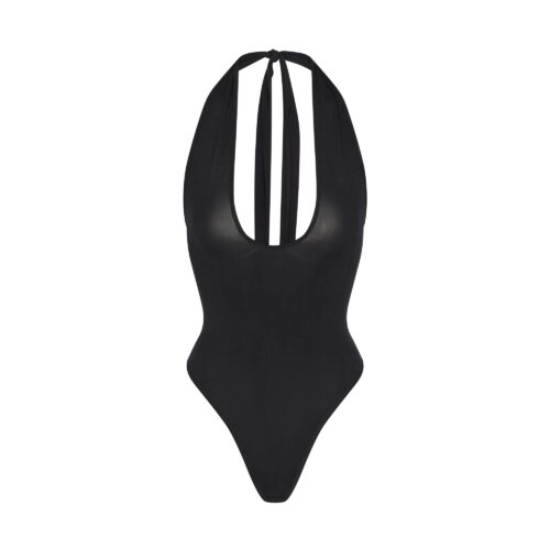 CUPRO JERSEY HALTER BODYSUIT