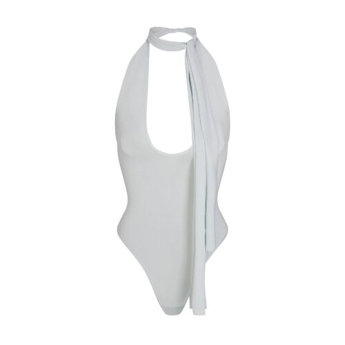 CUPRO JERSEY HALTER BODYSUIT