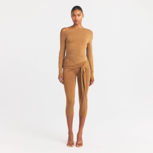 CUPRO JERSEY ASYMMETRICAL TOP