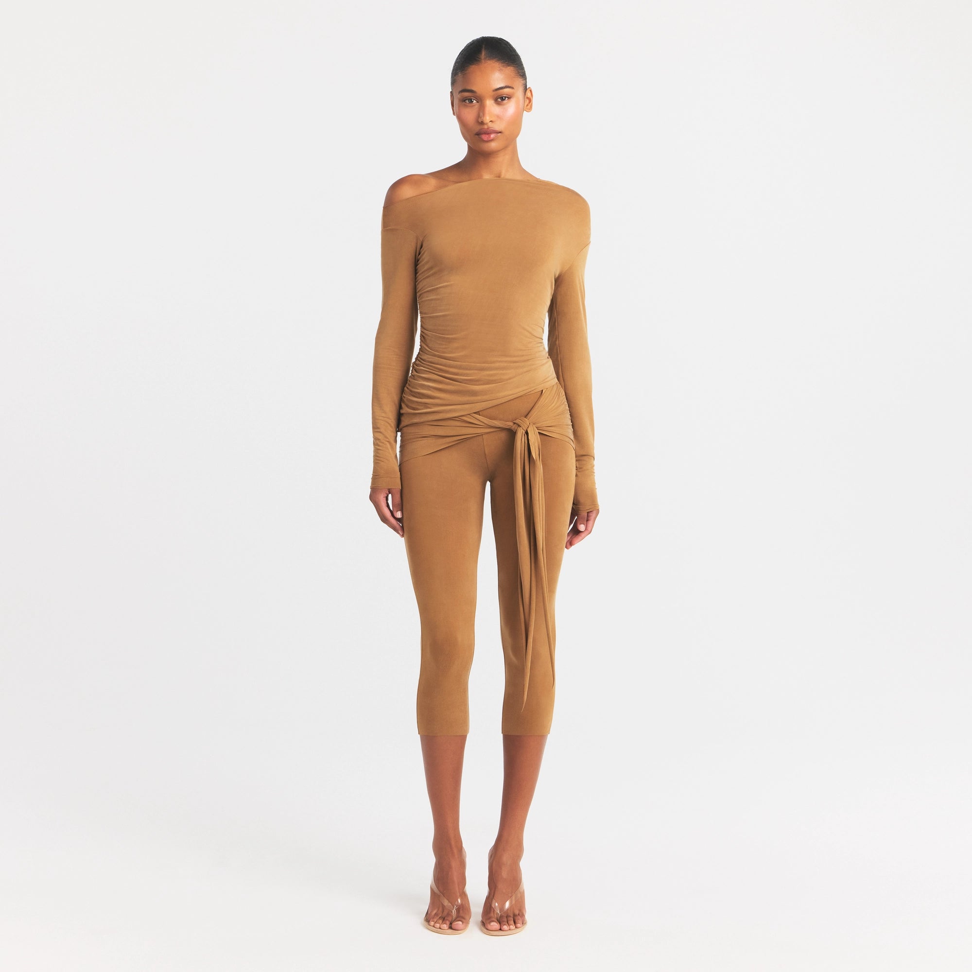 CUPRO JERSEY ASYMMETRICAL TOP