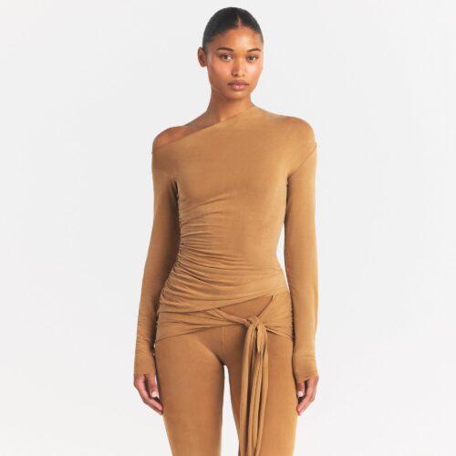 CUPRO JERSEY ASYMMETRICAL TOP
