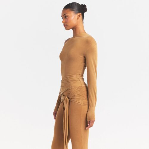 CUPRO JERSEY ASYMMETRICAL TOP