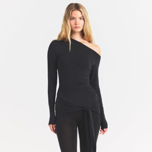 CUPRO JERSEY ASYMMETRICAL TOP