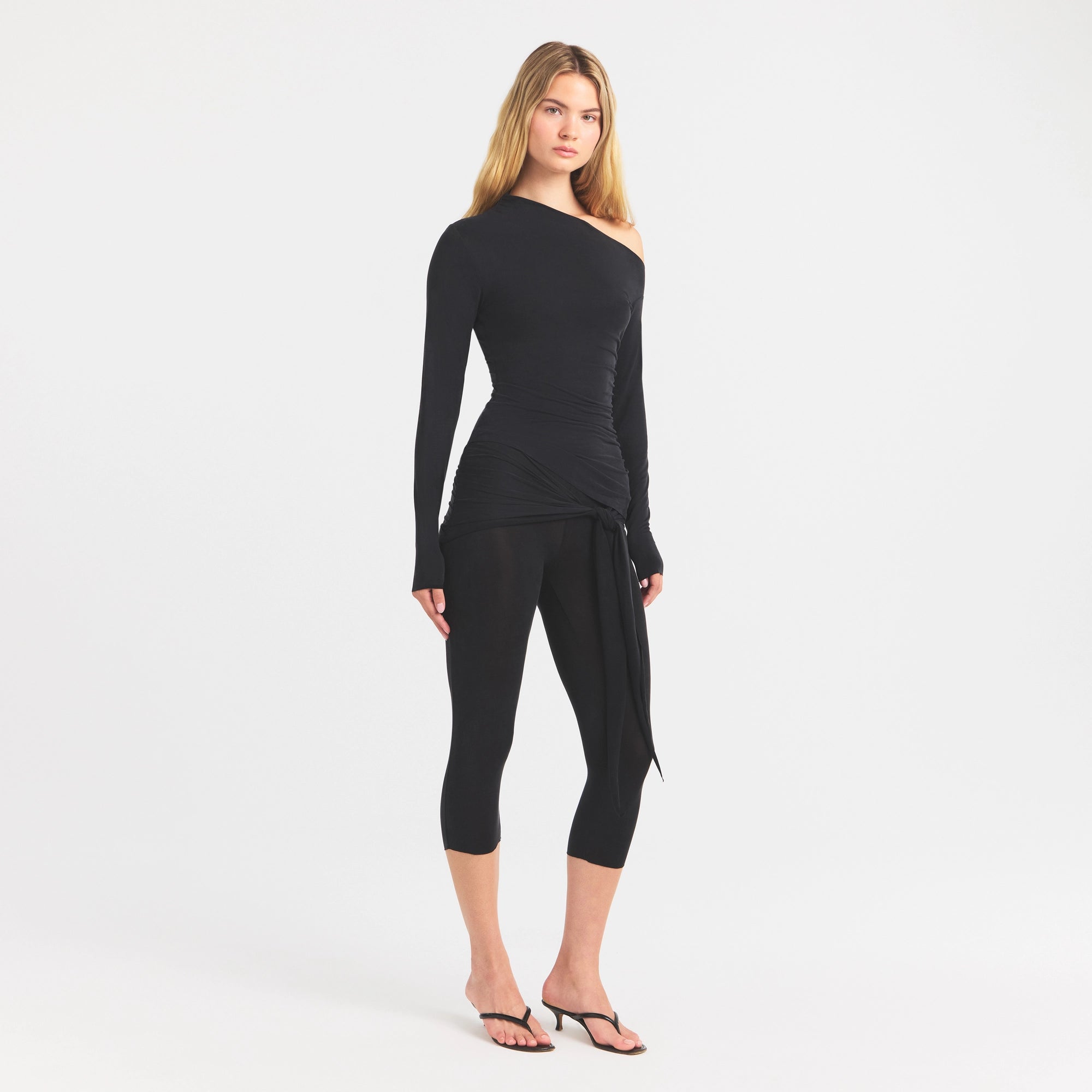 CUPRO JERSEY ASYMMETRICAL TOP