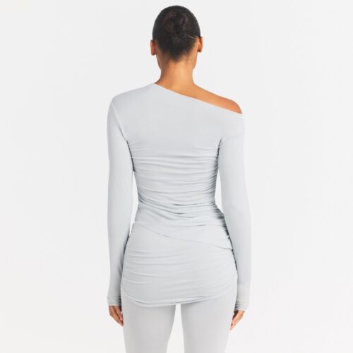 CUPRO JERSEY ASYMMETRICAL TOP